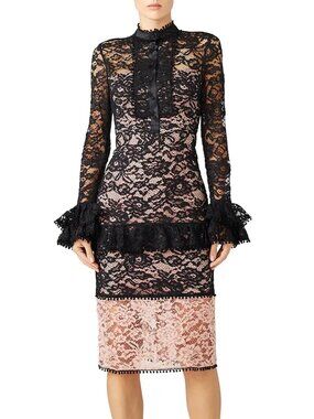 Alexis Beverly Lace Panel Dress in Black NWT NEW Size XS